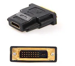 DVI-D to HDMI Male To Female Plug Converter Adapter GOLD PLANTED HDTV