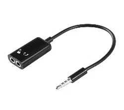 3.5mm Jack Headphone Microphone Stereo Audio Splitter Adapter Cable
