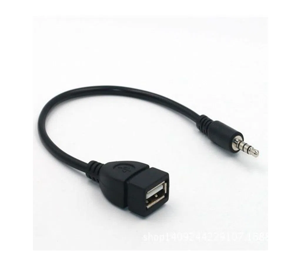 USB Female To 3.5mm Jack TRRS Male Audio Converter Adapter