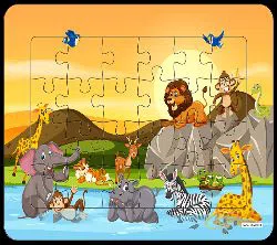 Jungle Series-4 Duplex Board Jigsaw Puzzle