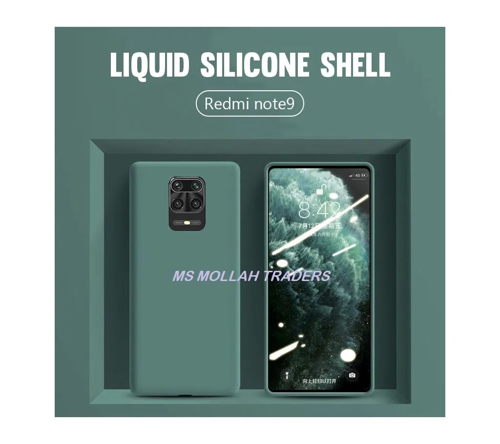 Case Liquid Silicone Full Protection Cover For Redmi Note 9