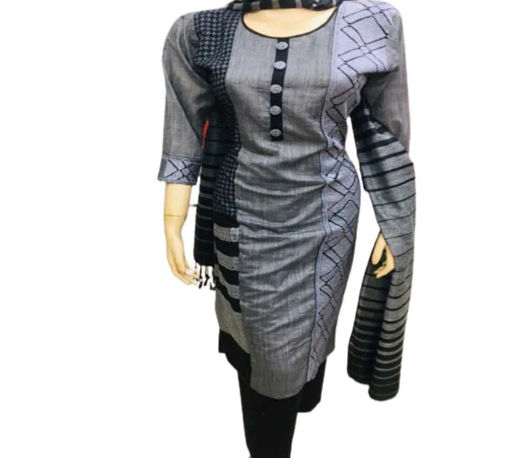 stitched Attractive Embroidery Three Piece for women