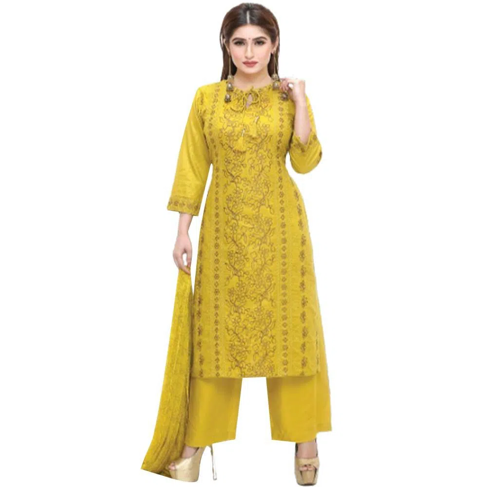 Embroidery and Digital Screen Printed Salwar Kameez for Women