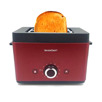 Silver Crest Toaster - Maroon and Black