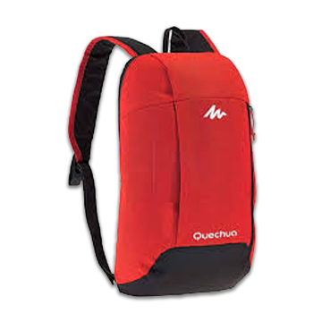Nylon Regular Backpack - Red and Black