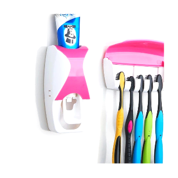 Toothbrush Holder & Automated Toothpaste Dispenser