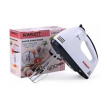 Scarlett Electric Egg Beater and Mixer - White