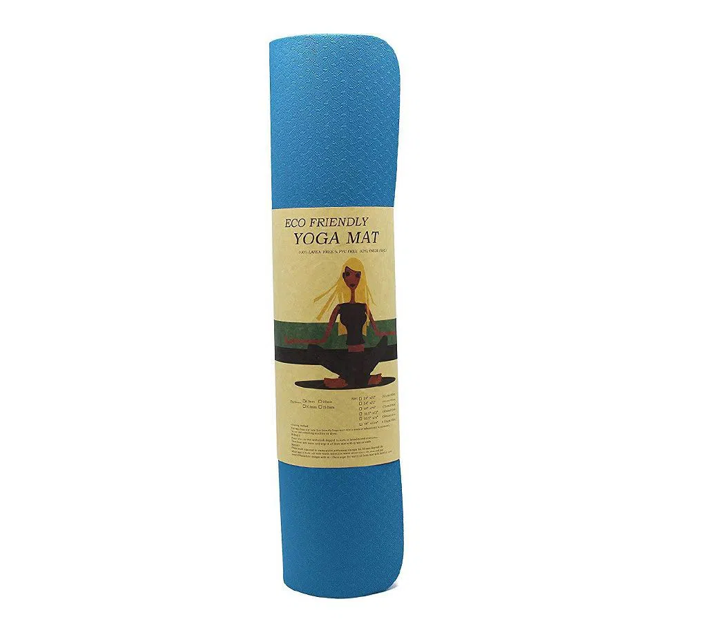 Eco Friendly Yoga Mat 8mm -  Blue