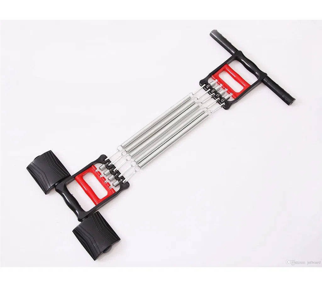 Multi Function Chest Pull Expander - Black and Silver