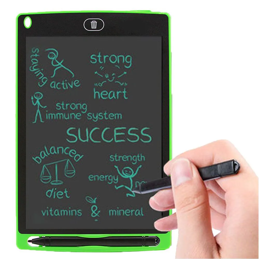 Kids 8.5 Inches Writing Tablet Graffiti Board Portable LCD Drawing Board Handwriting Pad - multicolor