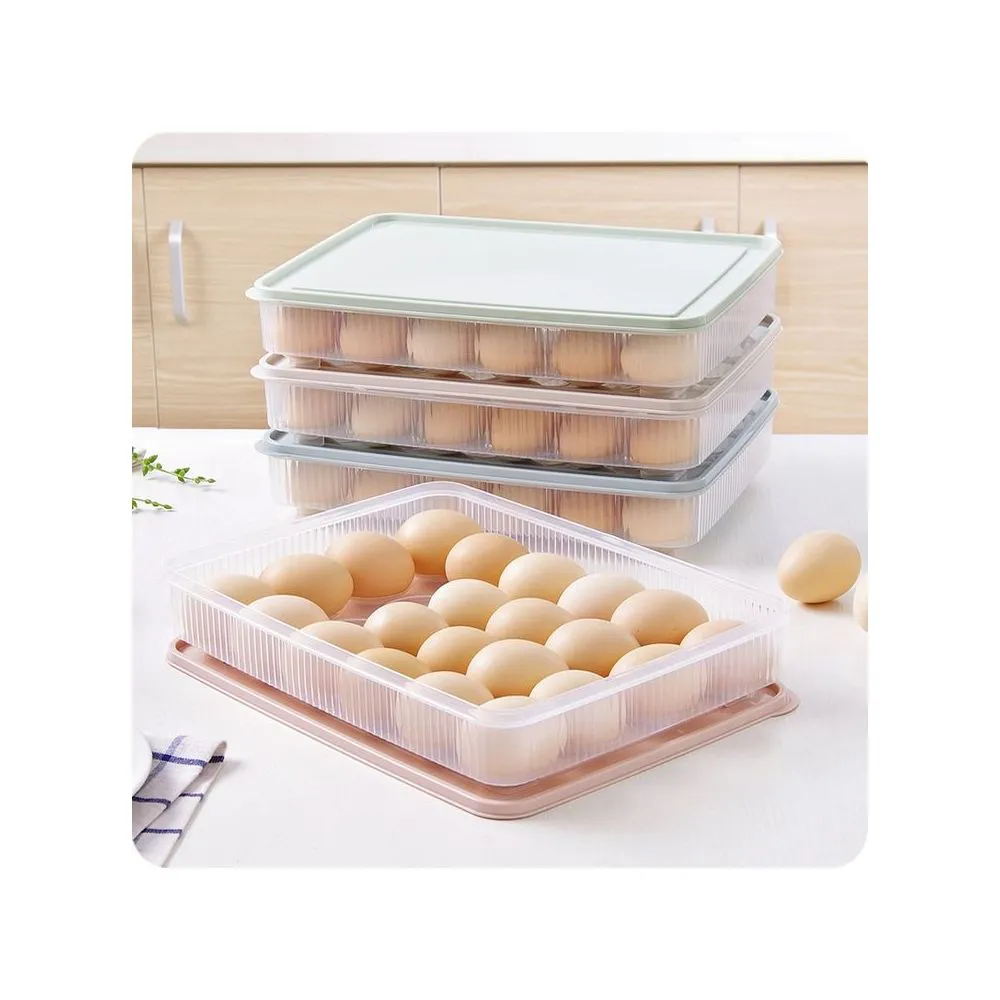24 grids big capacity in 1 box Eggs food container for Kitchen tool