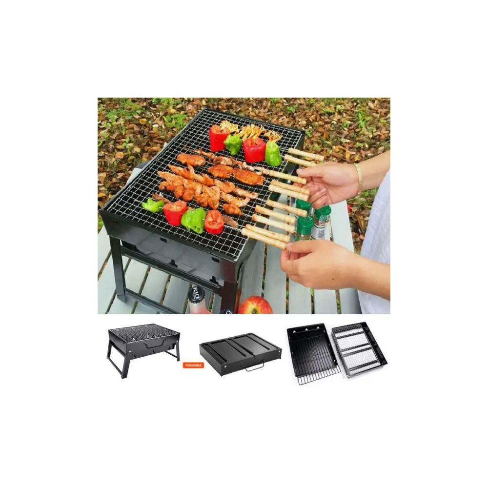 New Portable Barbecue Machine BBQ 17 inch Big size - Black