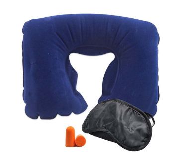 3 in 1 Travelling Pillow Set with eye mask & Ear plug