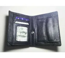 Leather Wallet Money Purse Card Holder for Men