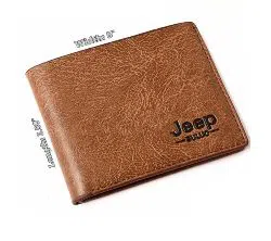 Jeep PU Leather Purse Wallet with Credit Business Card Holders