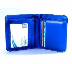 Blue Artificial Leather Wallet for Men