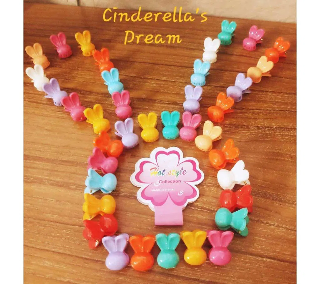 Baby Hair Punch clip for baby girl - Multi Color 50 PC