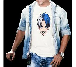 Mens half sleeve Synthetic Polyester Printed Summer T-shirt-Anime 
