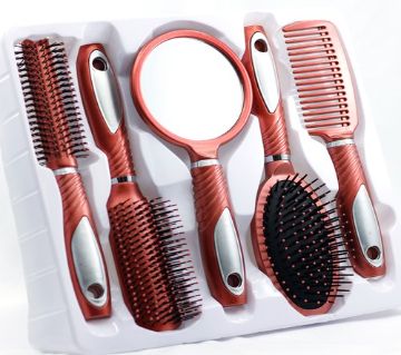 5 In 1 Hair Brush with mirror Set