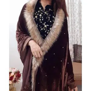 Indian velvet shawl
