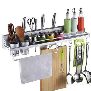 Wall Mounted Kitchen Rack With Knife Rack