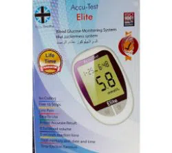 Accu Test Elite Blood Glucose Check Meter - White