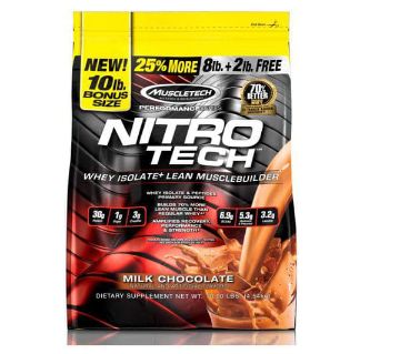 Nitrotech -10 Lbs-Muscletech,30g Protein-4.54Kg-USA