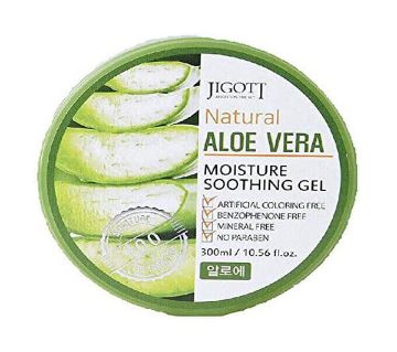 JIGOTT Natural Aloe Vera Moisture Soothing Gel 300 ml Korea