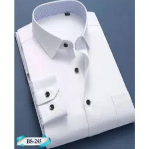 Formal Plain Cotton Shirt White