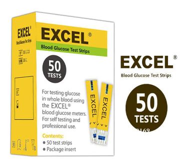 Blood Glucose Test Strips-Excel 50 Test Strips Canada