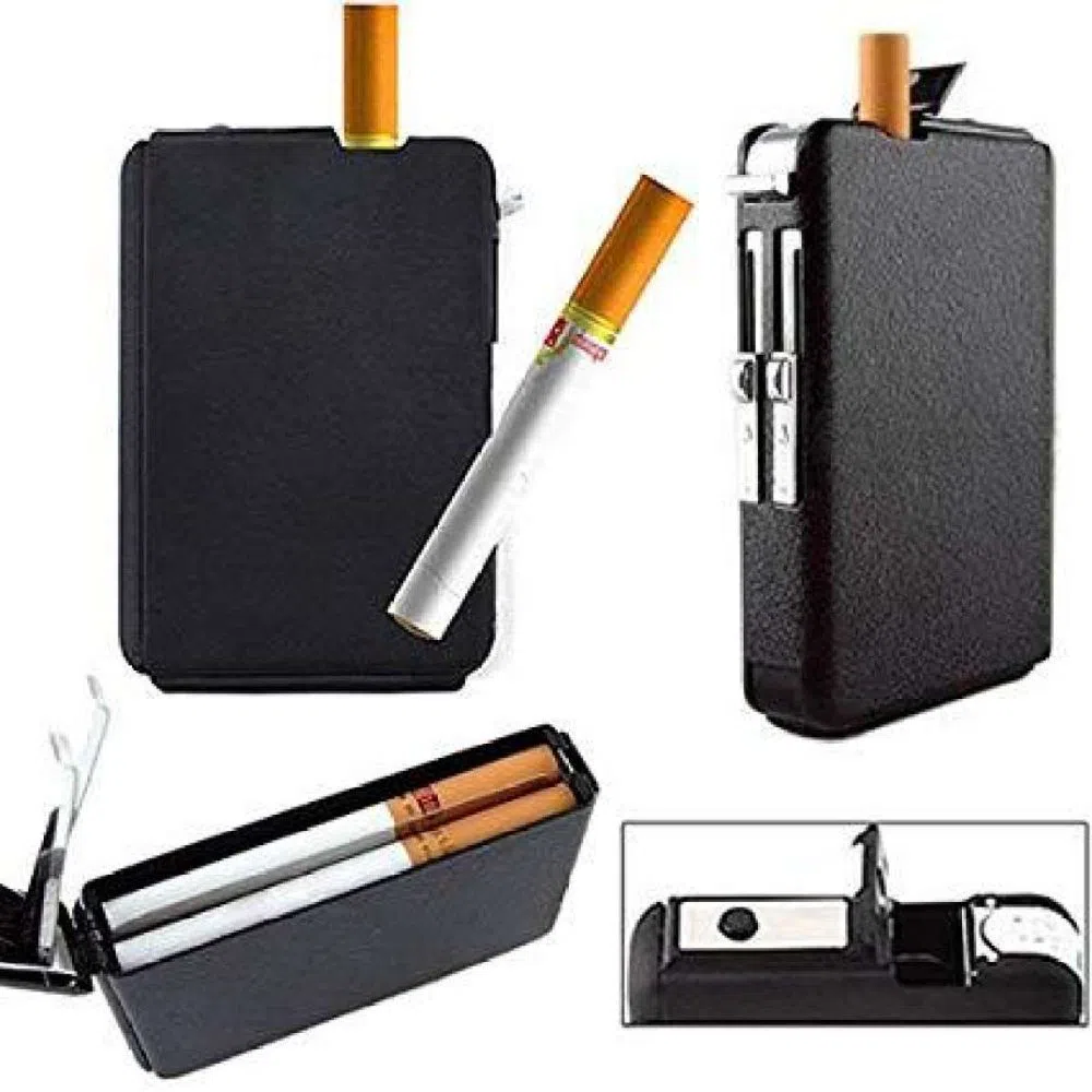 Cigarette Case With Refillable Lighter - 1PC