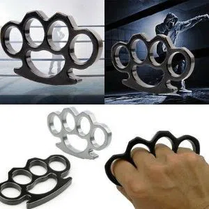 Metal Knuckles Ring Hand Four Finger Alloy Portable Self-Defense Dusters