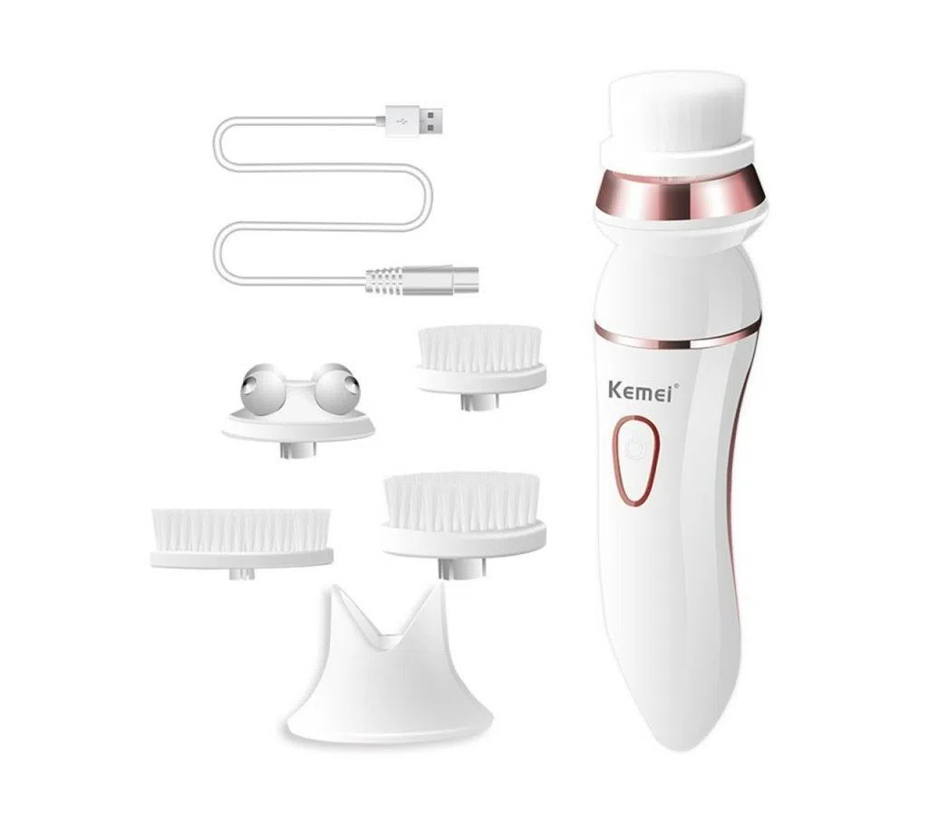 Kemei KM-7204 5 In 1 Women Deep clean Kit Skin Care For Body and face Rechargeable