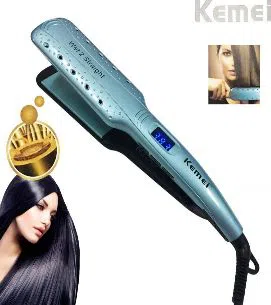 KEMEI KM-9621 Thermostat LCD Digital Hair Curler Straightener 