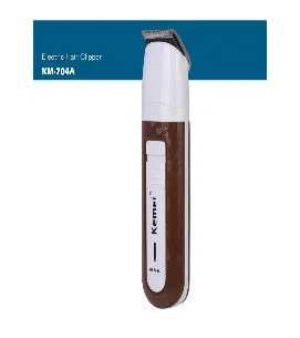 Kemei KM-704A Man Rechargeable Battery Barber Razor Lettering Knife Nose Trimmer - Brown 