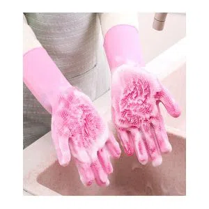 Silicone kitchen gloves, magic washing gloves 