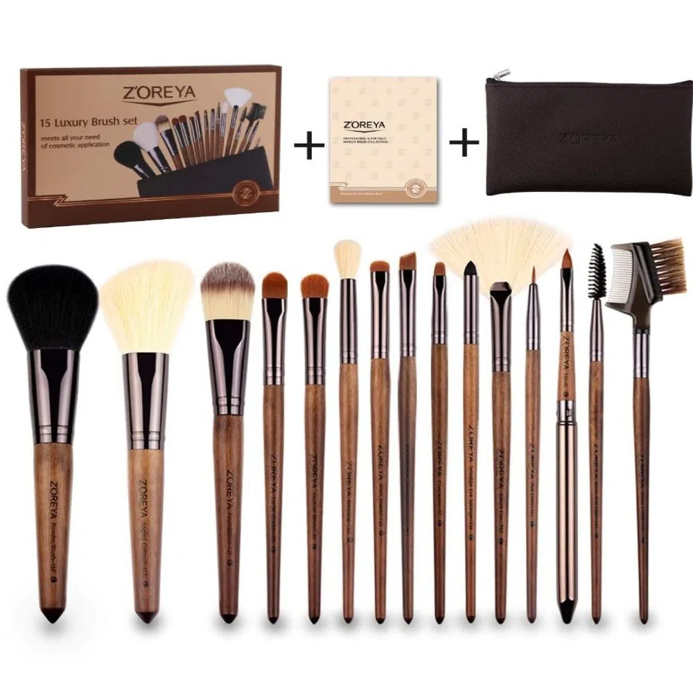 15 Pcs High Quality Blending Brush Set Professional Makeup Brush Kit .Eye,Face Foundation Blush 