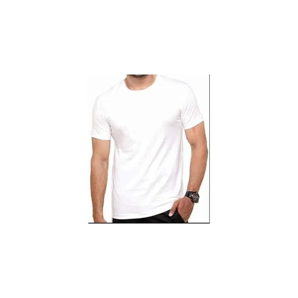 Solid White half sleeve tshirt