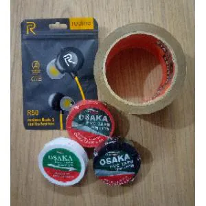 combo pack 3pices pvc tape,earphone, packageing tape