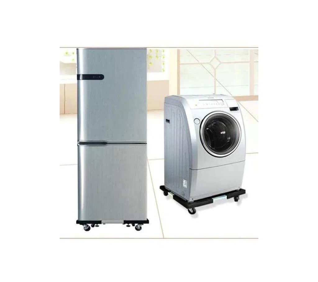 Roller Washing Machine Mobile Refrigerator Base Reinforced Retractable Movable Rack with Wheels Kitchen Fridge Base Bracket