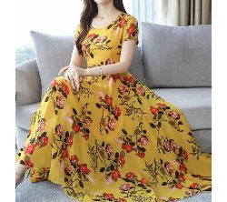 Cotton Fabric Kurti for women-yellow