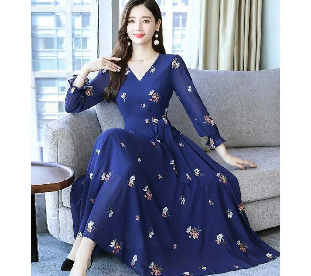 Comfortable China Kurti for women-Blue