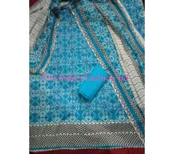 Unstitched Cotton Salwar kameez for Women -Pest 