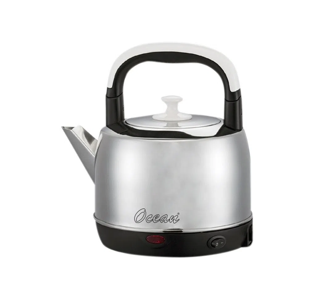 Ocean Electric Kettle 4.1 Litre Silver and Black