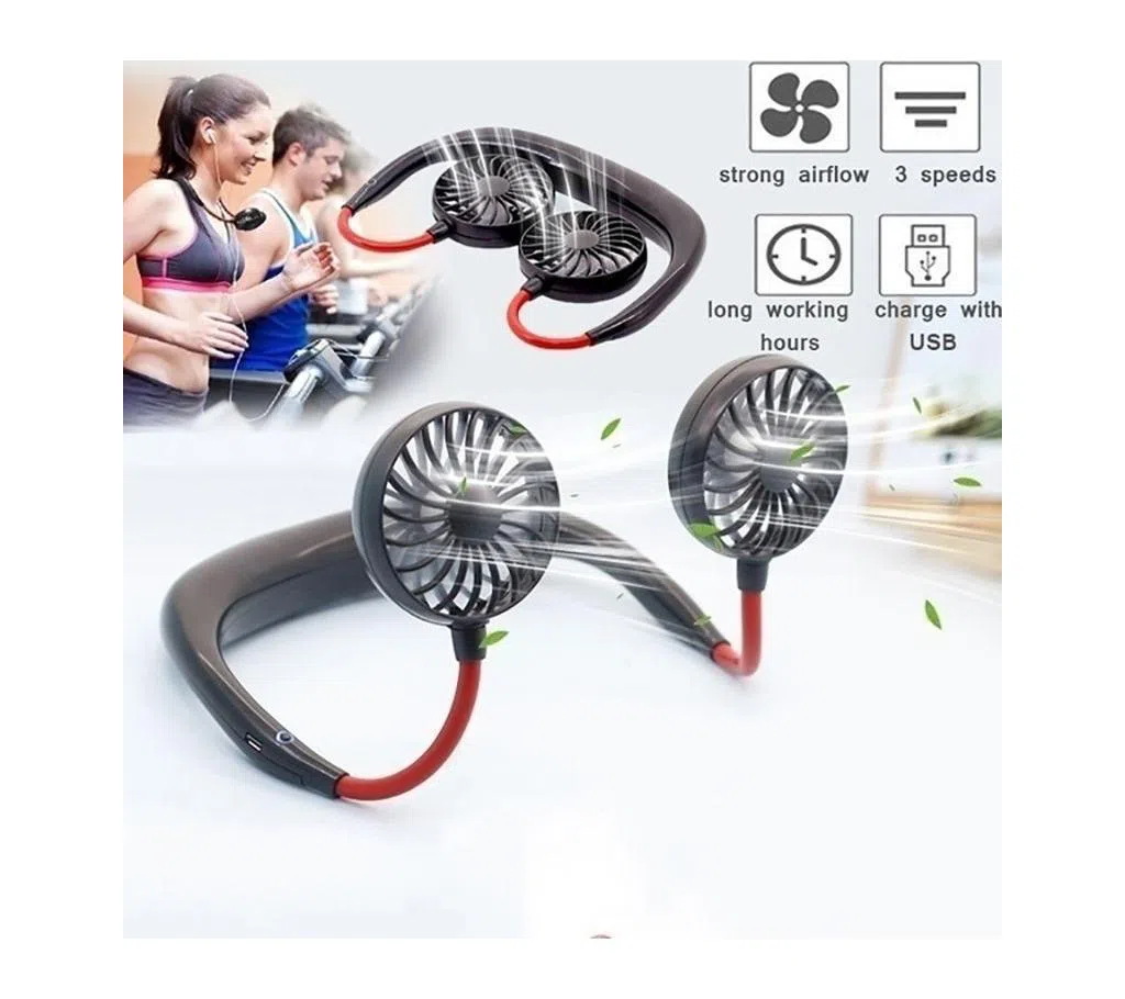 Rechargeable Neck Band Fan- 3 Speed