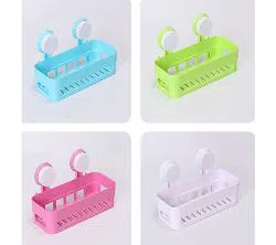 Suction Cup Bathroom Shelf Basket Rack Organizer