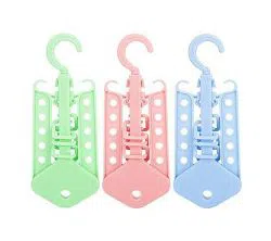 1 Pcs Home Multi-function Eleven Hole Double Hook Magic Hook Clothes Hanger Multicolor