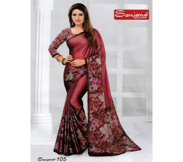 Indian Samu Silk Sharee With Running Blouse Piece For Women - Maroon Color