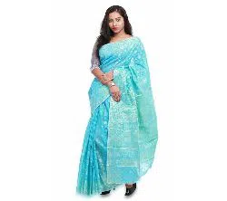 Jamdani Half Silk Sharee For Women without blouse piece-Pest 