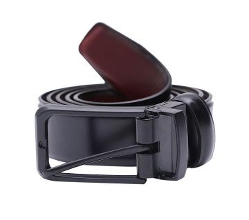 Formal Black Artificial Leather Belt For Men 